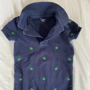 Ralph Lauren Soft Cotton Romper blue, 12M